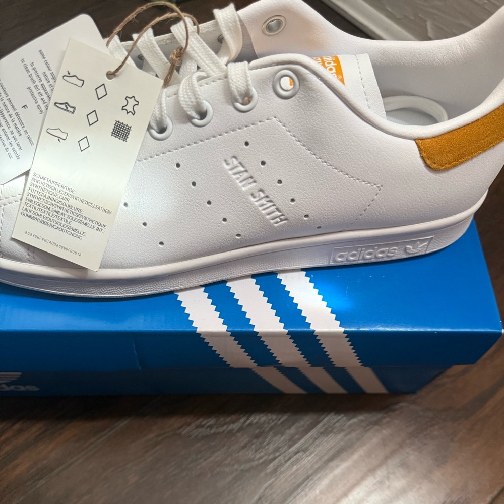 Adidas White and Tan Sneakers